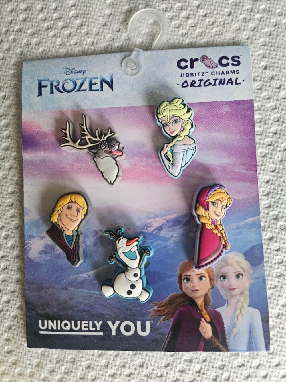 Disney Frozen Crocs Jibbitz Charms 5 Pack Elsa Anna Olaf Kristoff Olaf Sven NEW